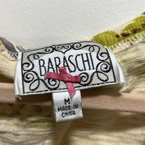 ANTHROPOLOGIE YOANA BARASCHI Mint Julep Floral Ruffle Top Size Medium Sleeveless - Picture 7 of 10